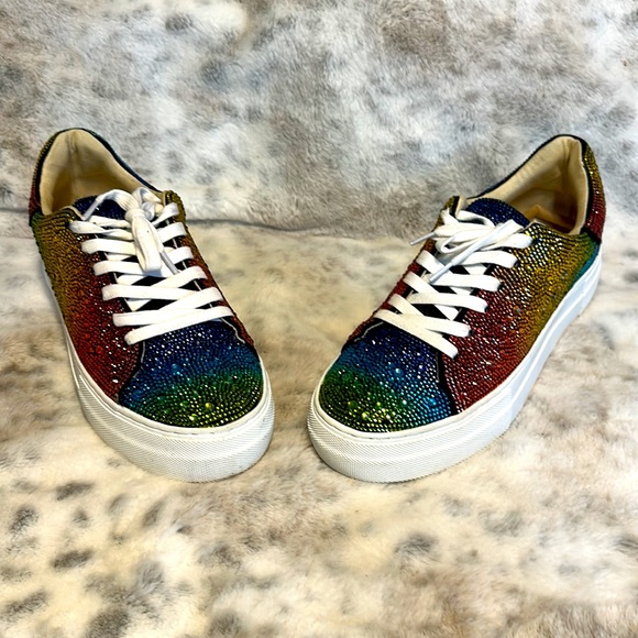 🤩BETSY JOHNSON🔥SIDNY🌈SNEAKERS🔥SZ 7.5‼️WORN ONCE‼️NO BOX‼️NWOT‼️ - Picture 2 of 6